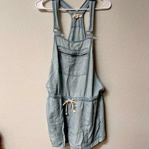Lovestitch soft denim short overalls